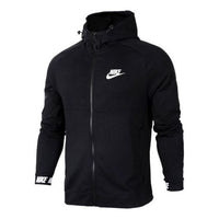 Nike Athleisure Casual Sports Logo Printing Hooded Jacket Black 861743-010
