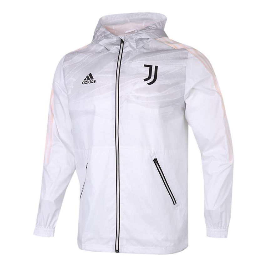 adidas Juventus Soccer/Football Sports Hooded Jacket White GQ2537