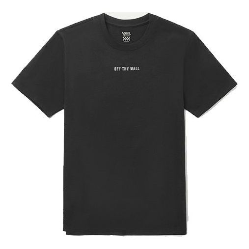 Vans Back Large logo Printing Athleisure Casual Sports Short Sleeve Couple Style Black VN0A48C1BLK