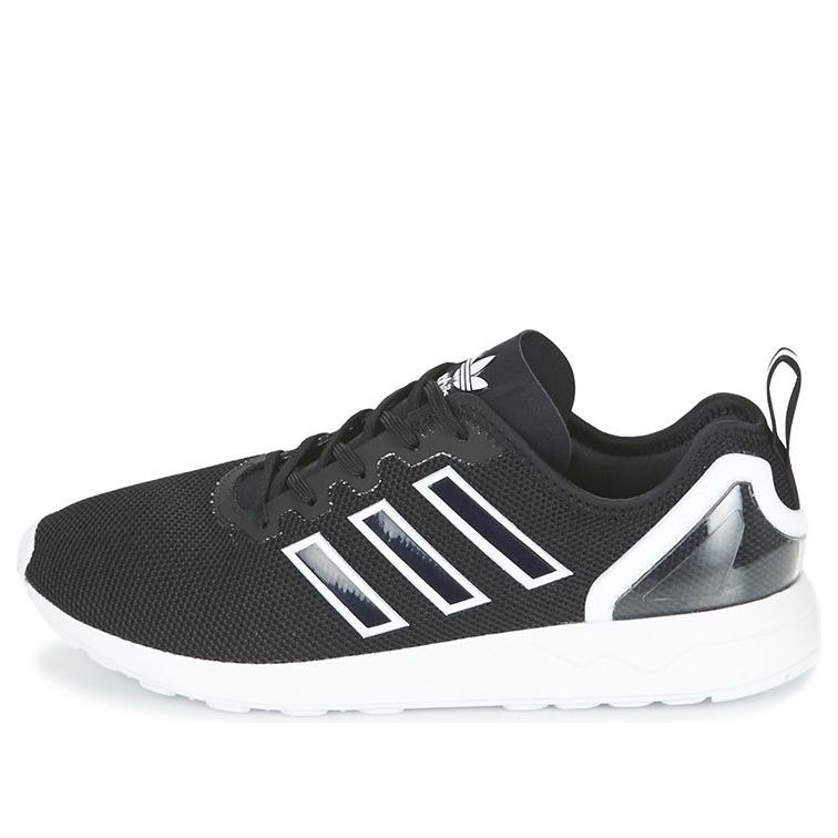 adidas originals ZX Flux Cozy Wear-Resistant Running Shoes Black Unisex 'Black White' S79005