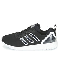 adidas originals ZX Flux Cozy Wear-Resistant Running Shoes Black Unisex 'Black White' S79005