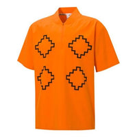 PUMA x Pronounce Graphic V Neck Short Sleeve T-Shirt 'Orange Black' 532153-29