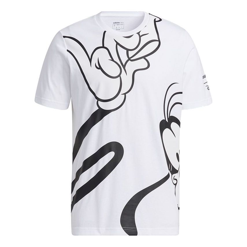 adidas neo x Disney U Mf Tee 1 Goofy Print Short Sleeves T Shirt Men's White HF0449