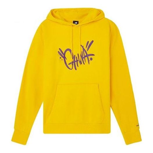 New Balance Graphic Print Hoodie 'Yellow' AMT03370-YL