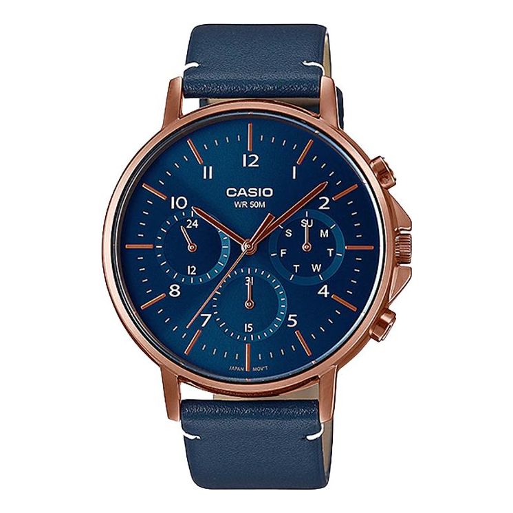 CASIO Male DRESS Japan / South Korea Fashion Sports Blue Analog MTP-E321RL-2AVDF