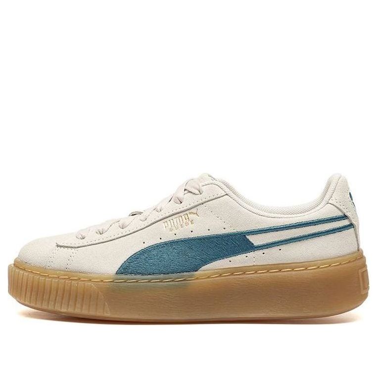 (WMNS) PUMA Suede Platform Core Grey/Blue/Gum 373934-02
