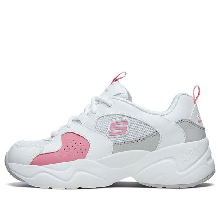 (WMNS) Skechers D'Lites Airy 2.0 Low-Top Running Shoes Pink/White 88888358-WPK