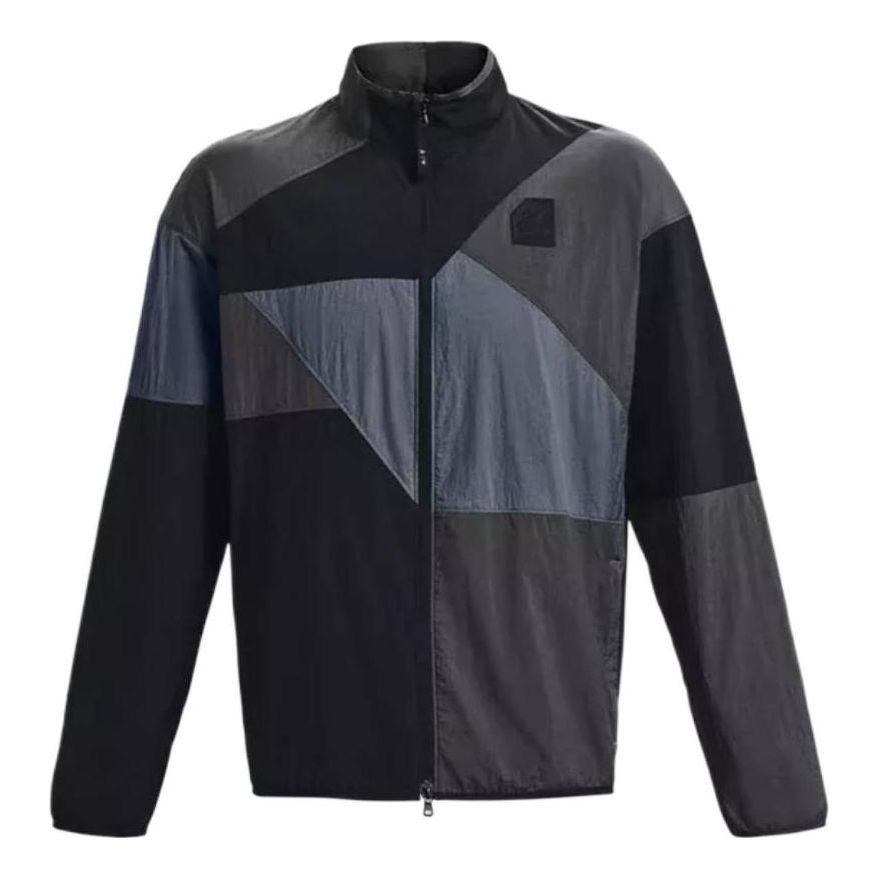 Under Armour Curry Woven Raincoat Jacket 'Grey Black' 1377304-001