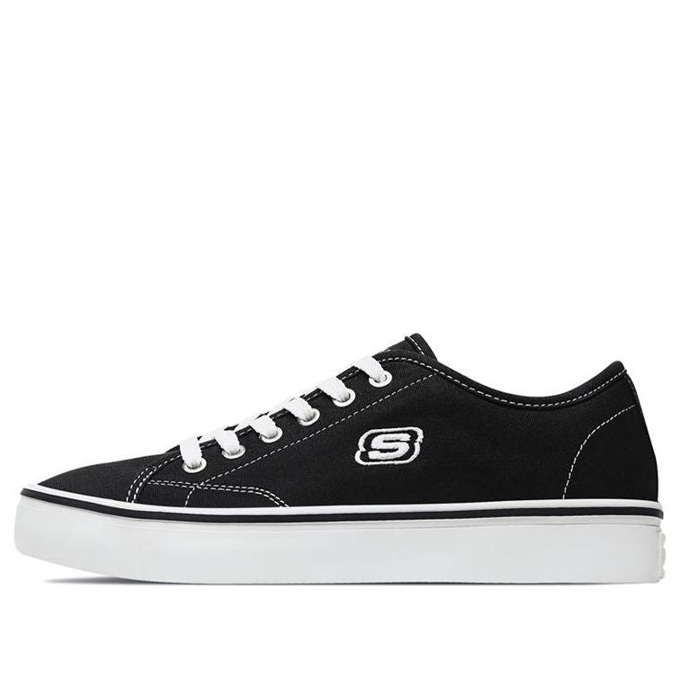 (WMNS) Skechers Cupsole 1 Low Canvas Shoes Black 66666131-BLK