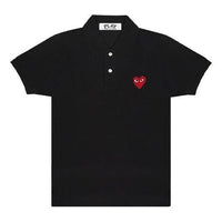 COMME des GARCONS PLAY Polo Red Emblem 'Black' AZ-T006-051-1