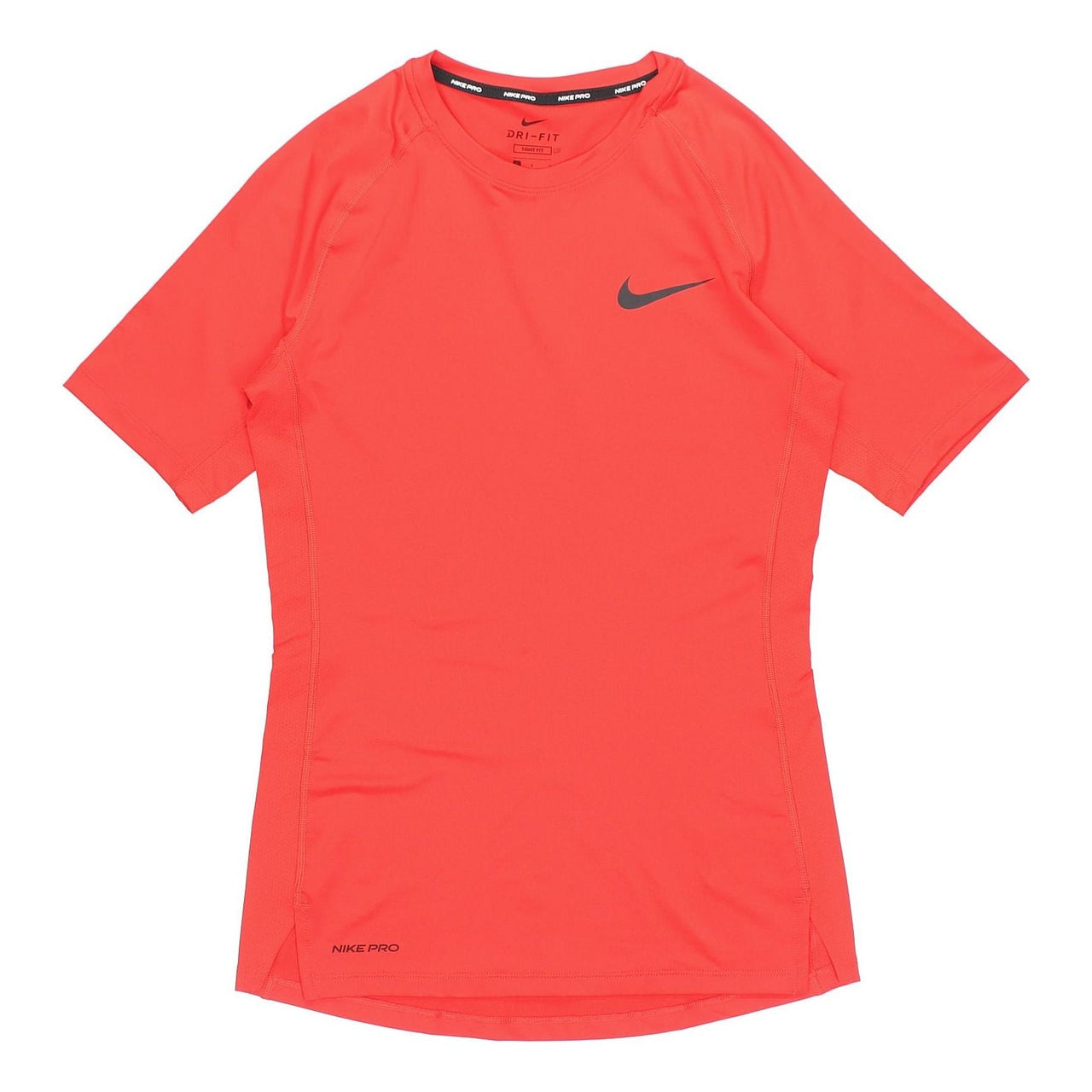 Nike Pro Logo Training Quick Dry Tight Short Sleeve Red BV5632-657