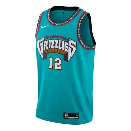 Nike NBA Retro limited Classic Version Jersey SW Fan Edition Memphis Gray Memphis Grizzlies Morant No. 12 Green AV4648-315