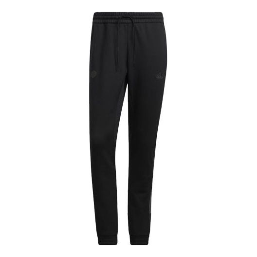 Men's adidas James Harden Side Polar Fleece Basketball Sports Bundle Feet Black Pants H50859