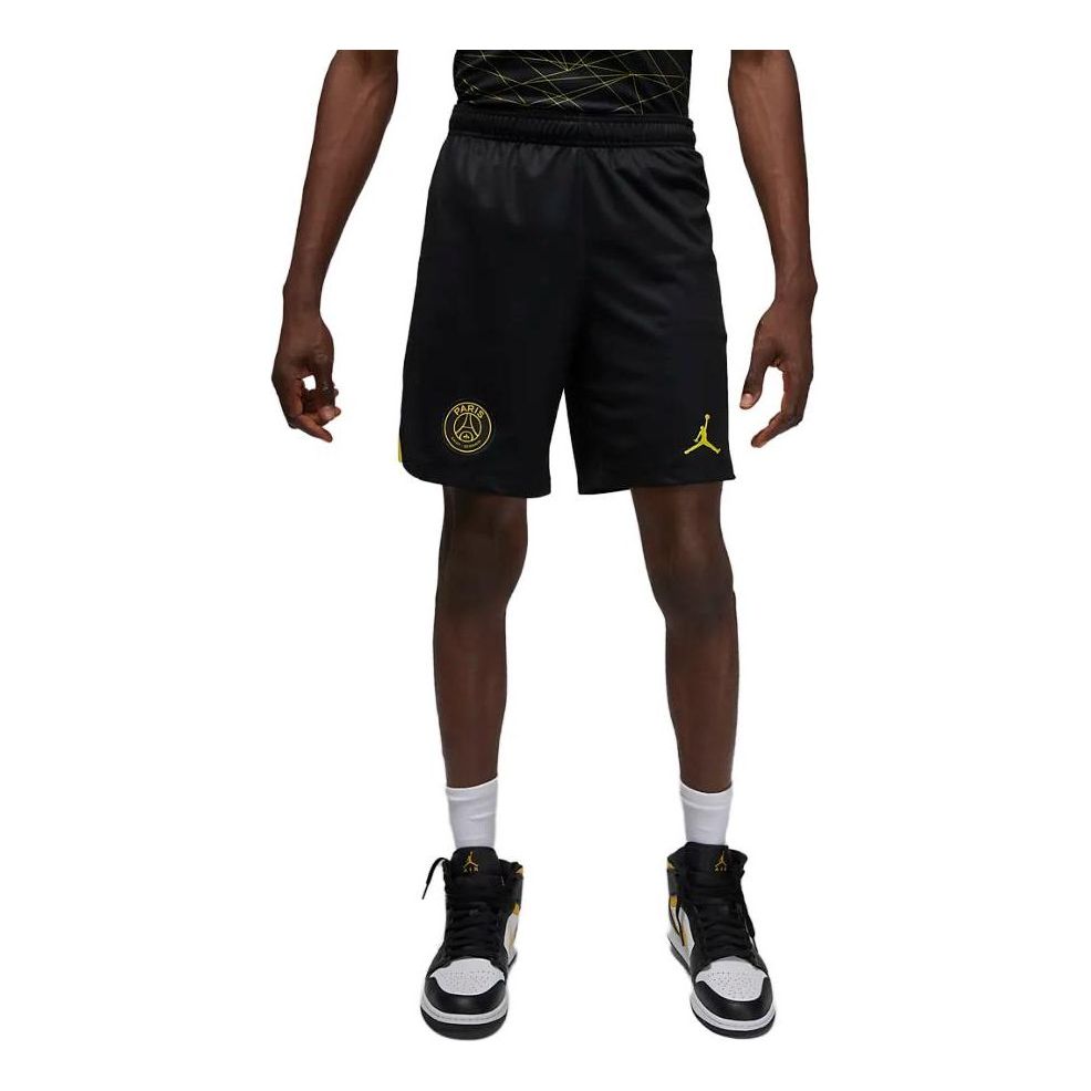 Air Jordan x Paris Saint-Germain 2022/23 Stadium Fourth Dri-FIT Football Shorts 'Black Yellow' DR3980-010