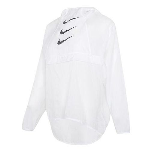 (WMNS) Nike AS W NK Run DVN PO PCKBL JKT Jacket White DA1277-100