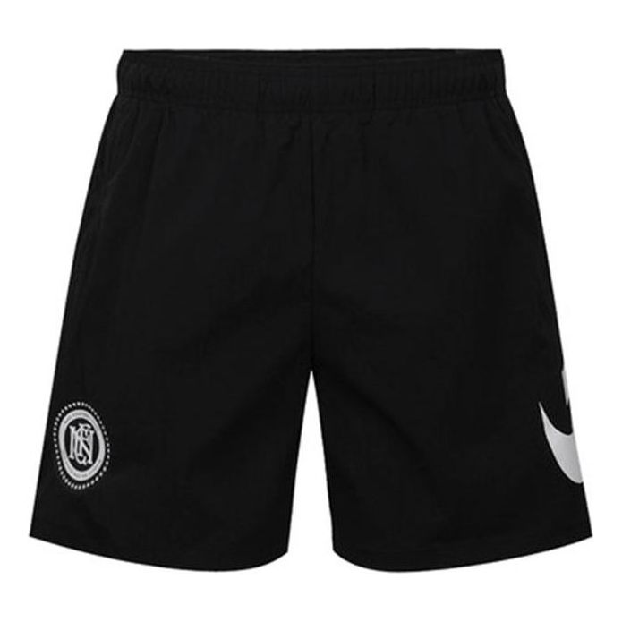 Men's Nike Pants Large Logo Solid Color Sports Soccer/Football Shorts Black AQ0665-010