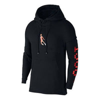 Air Jordan Logo Hoodie 'Black Red' AJ0431-010