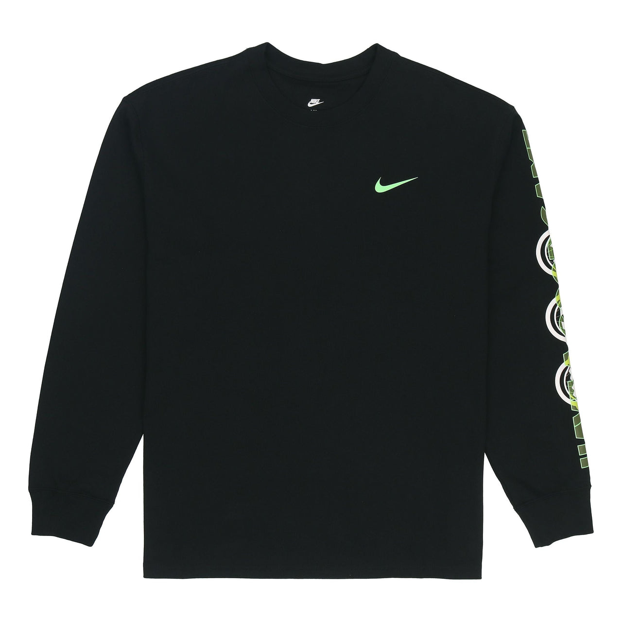 Nike As M Nsw Gc Ls Tee Alphabet Pattern Printing Athleisure Casual Sports Long Sleeves Black DO6946-010