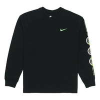 Nike As M Nsw Gc Ls Tee Alphabet Pattern Printing Athleisure Casual Sports Long Sleeves Black DO6946-010