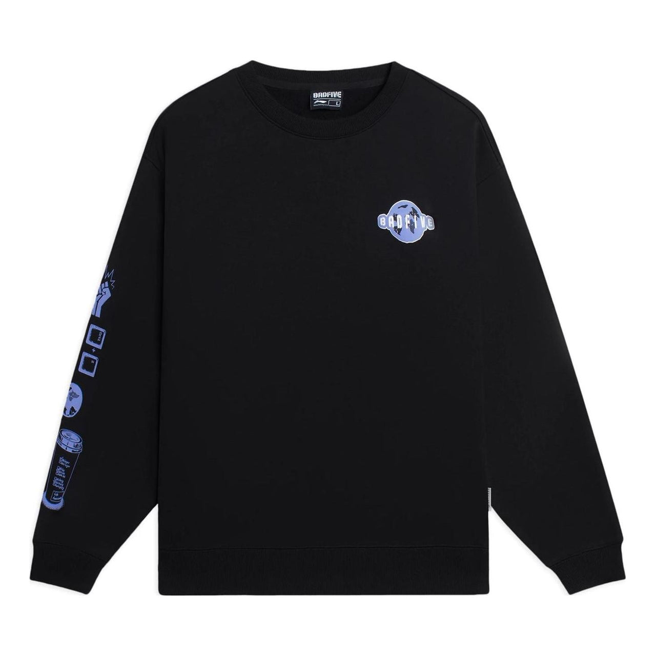 Li-Ning BadFive Graphic Sweatshirt 'Black' AWDSC01-3