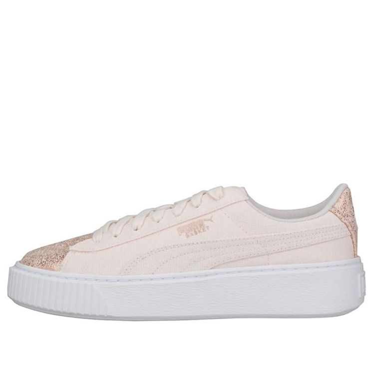 (WMNS) PUMA Basket Platform Rose Gold 366494-02