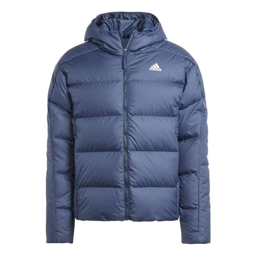adidas Midweight Down Hooded Jacket 'Blue' IK3213