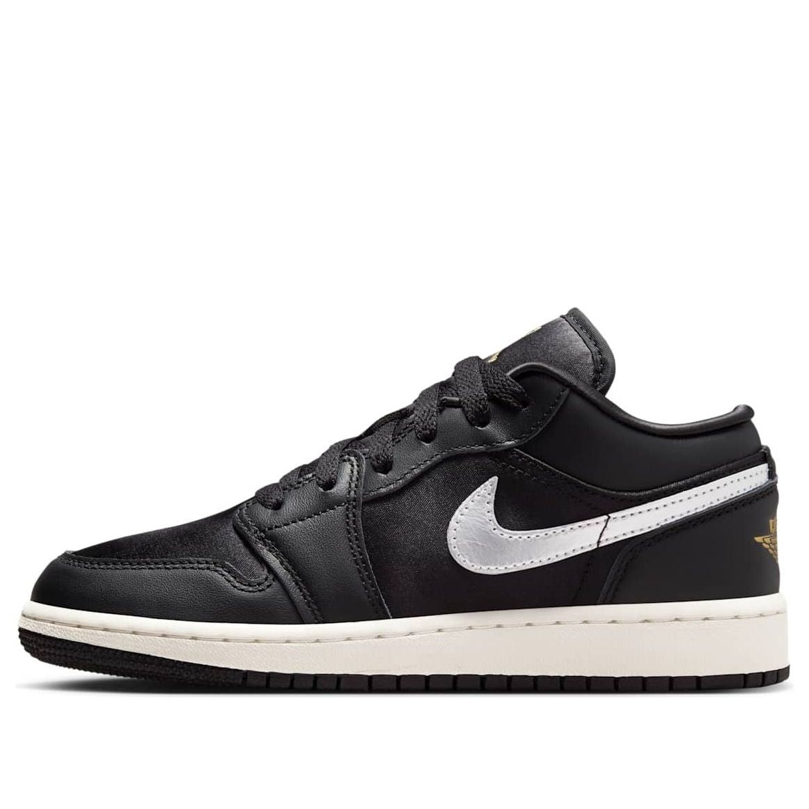 (GS) Air Jordan 1 Low SE 'Black Silver Sail Gold' FZ3921-001