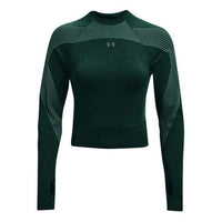 (WMNS) Under Armour Causual Training Short Sports Long Sleeve T-Shirts 'Green' 1362723-370