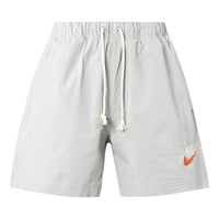 Nike Sportswear Solid Color Logo Micro Mark waterproof Woven Sports Shorts Gray DM5282-012