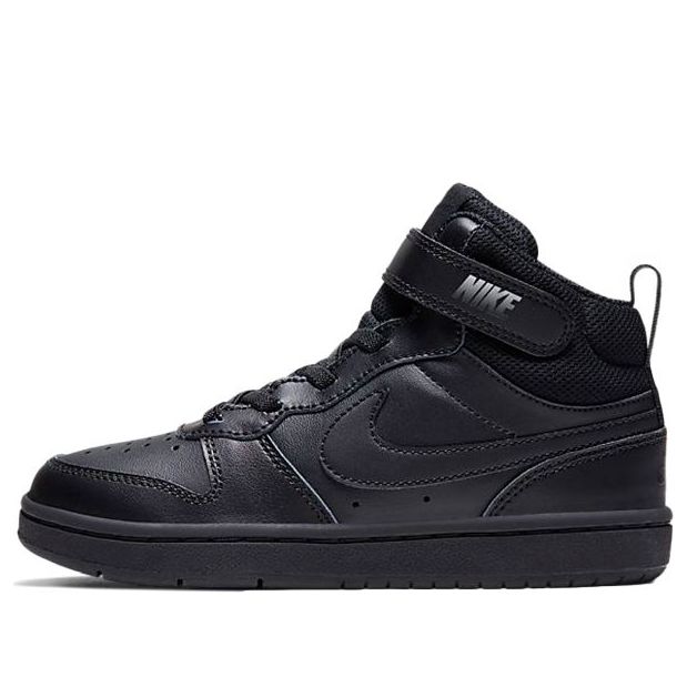 (PS) Nike Court Borough Mid 2Velcro 'Triple Balck' CD7783-001