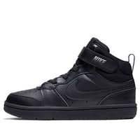 (PS) Nike Court Borough Mid 2Velcro 'Triple Balck' CD7783-001