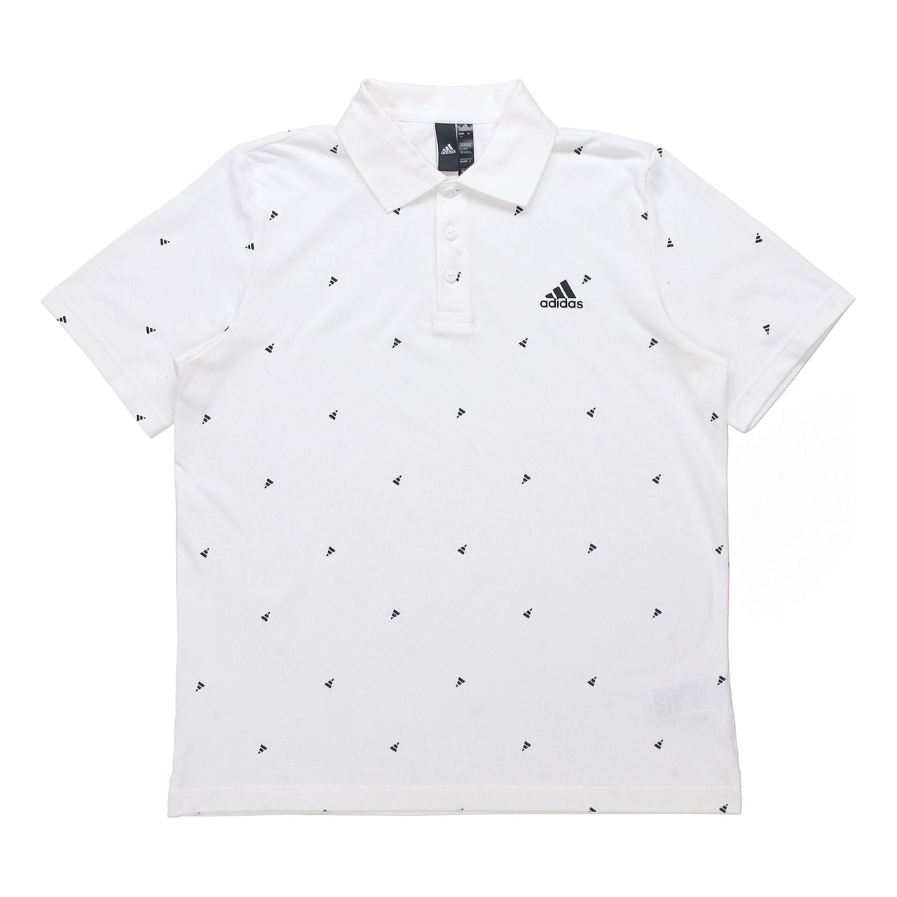 adidas Fi Polo Aop Logo Printing Training Sports Short Sleeve Polo Shirt White GP0998