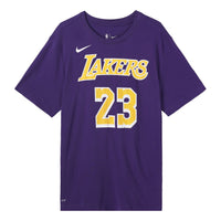 Nike Dri-FIT NBA limited Los Angeles Lakers LeBron James No. 23 Quick Dry Short Sleeve Purple BQ1541-557