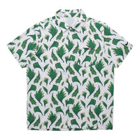 Men's Nike Nigeria Feather Printing Woven Short Sleeve White Shirt CU1417-100