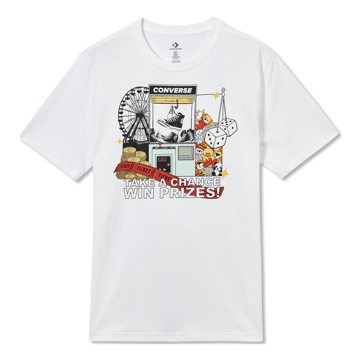 Converse Claw Machine Graphic Tee 'White' 10023457-A02