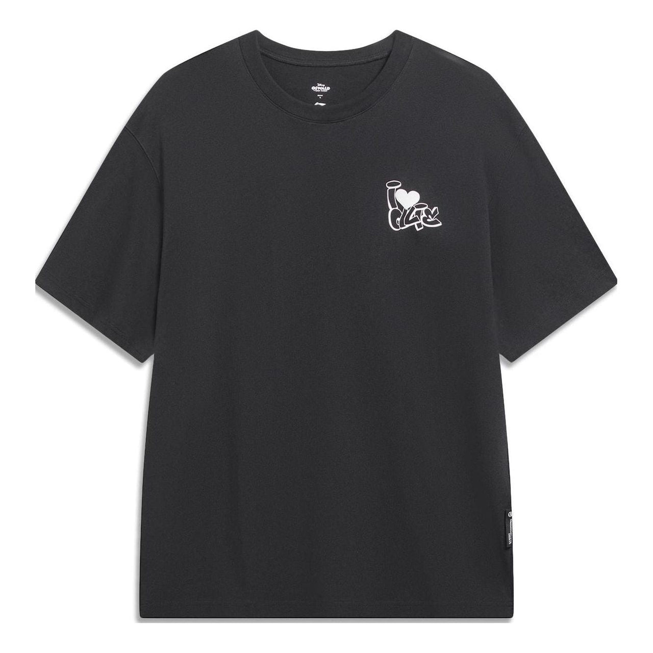 Li-Ning x Disney Oswald Graphic T-shirt 'Black White' AHST317-4