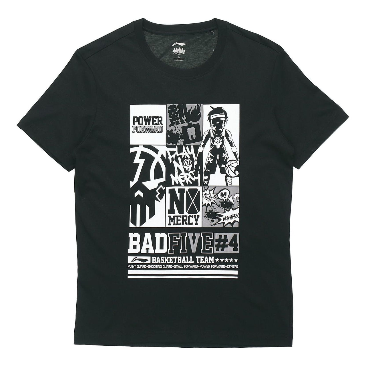 Li-Ning BadFive Graphic T-shirt 'Black' AHSP895-3