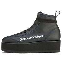 (WMNS) Onitsuka Tiger Delegation Chunk High Top Shoes 'Black Faux Fur' 1183B675-001