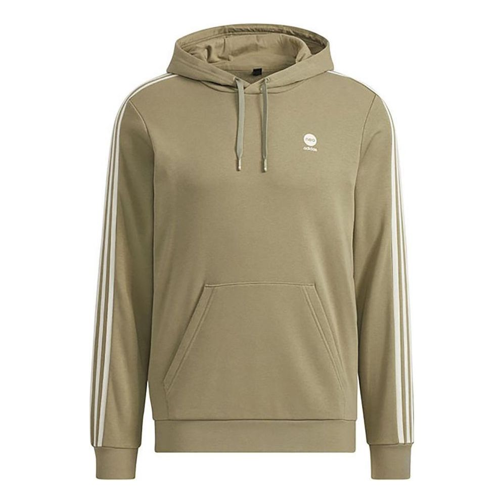 adidas Neo CE 3-Stripes Hoodies 'Olive Green' HD4673