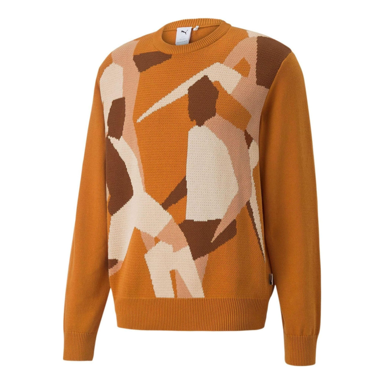 PUMA Players Lounge Knit Crew Neck 'Brown' 535804-66