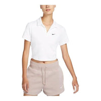 (WMNS) Nike Sportswear Essential Short-Sleeve Polo T-Shirt 'White' DV7885-100
