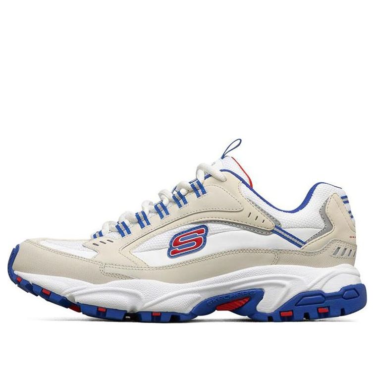 Skechers Stamina Low Running Shoes White/Red/Yellow 51286-WRDB