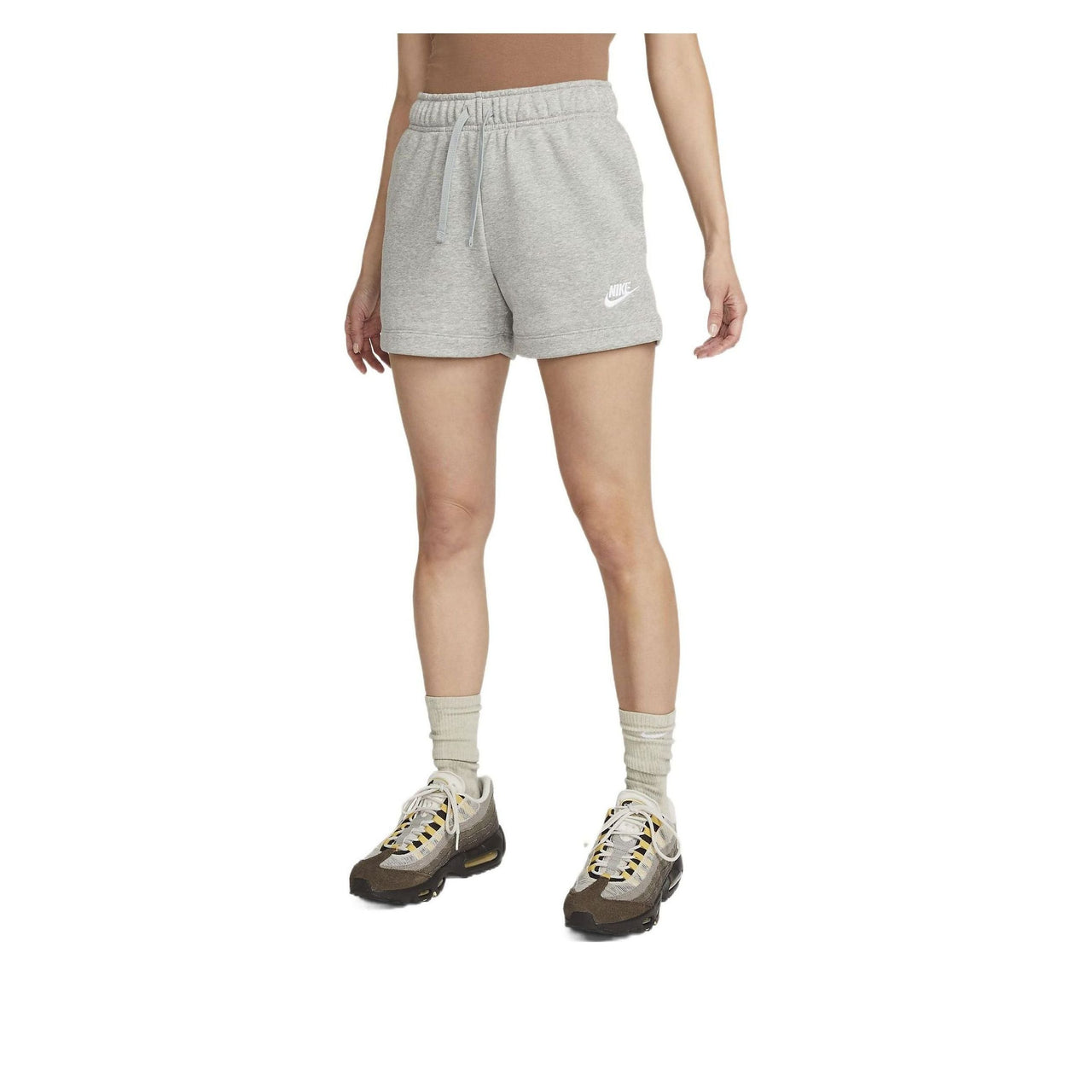 (WMNS) Nike Sportswear Club Fleece Mid-rise Shorts 'Grey' DQ5803-063