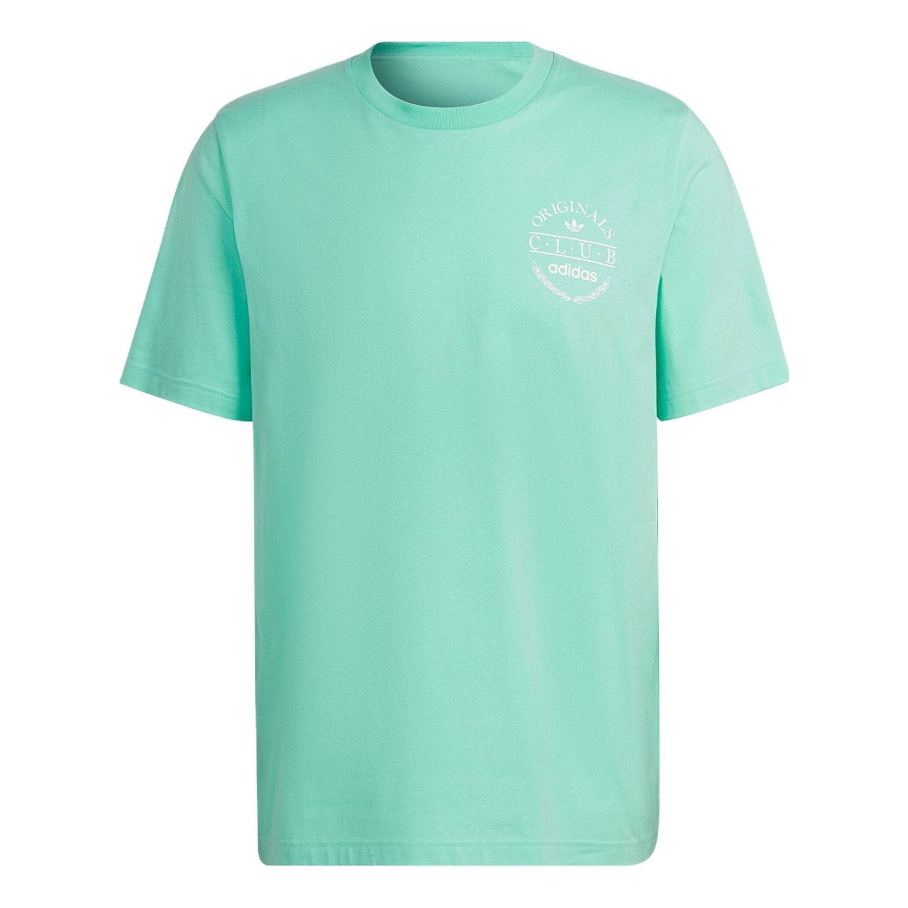 adidas originals Solid Color Alphabet Printing Round Neck Casual Short Sleeve Green HR7889