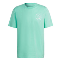 adidas originals Solid Color Alphabet Printing Round Neck Casual Short Sleeve Green HR7889