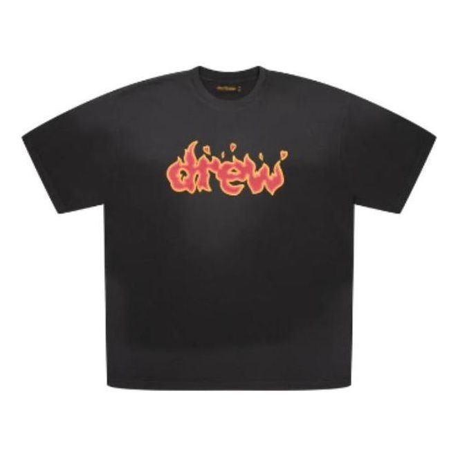 Drew House Lit Drew T-shirt Faded 'Black' DH-OEJ2121-LDFB
