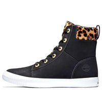 (WMNS) Timberland SKyla Bay 6 Inch Boot 'Black Nubuck wtih Cheetah Collar' A2F1P001
