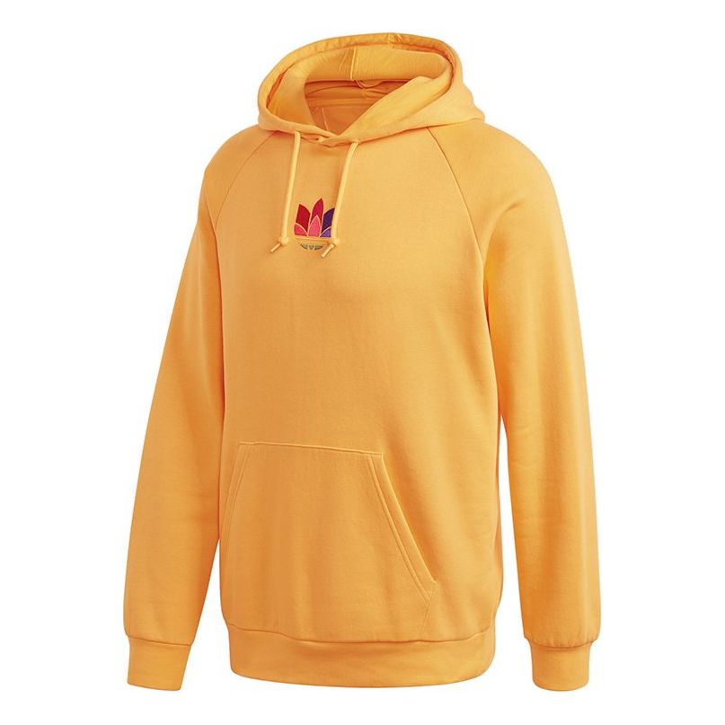 adidas originals 3d Trefoil Hood Casual Sports Logo Pullover Gold Color GE6241