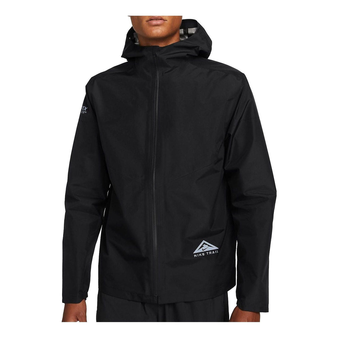 Men's Nike GORE-TEX Solid Color Alphabet Printing Zipper Hooded Jacket Black DM4659-010