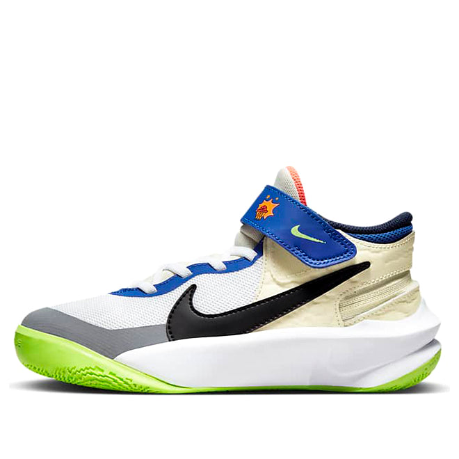 (GS) Nike Team Hustle D10 FlyEase 'White Multi-Color' FB1395-101